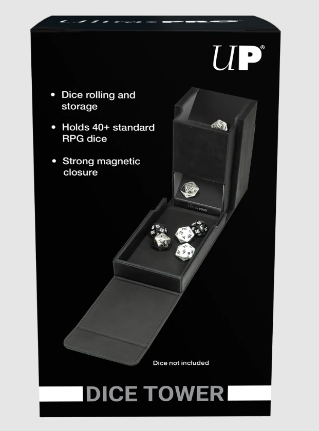 Ultra Pro Alcove Tower Dice Rolling & Storage - Jet Black